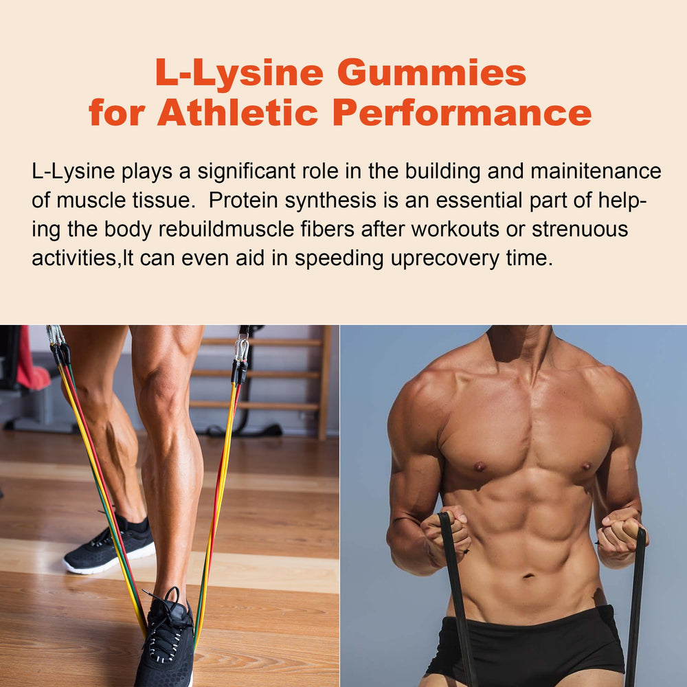 Close-up of chewable L-Lysine gummies texture