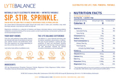 Lyte Balance packaging closeup; pharmaceutical-grade minerals in a simple powder.
