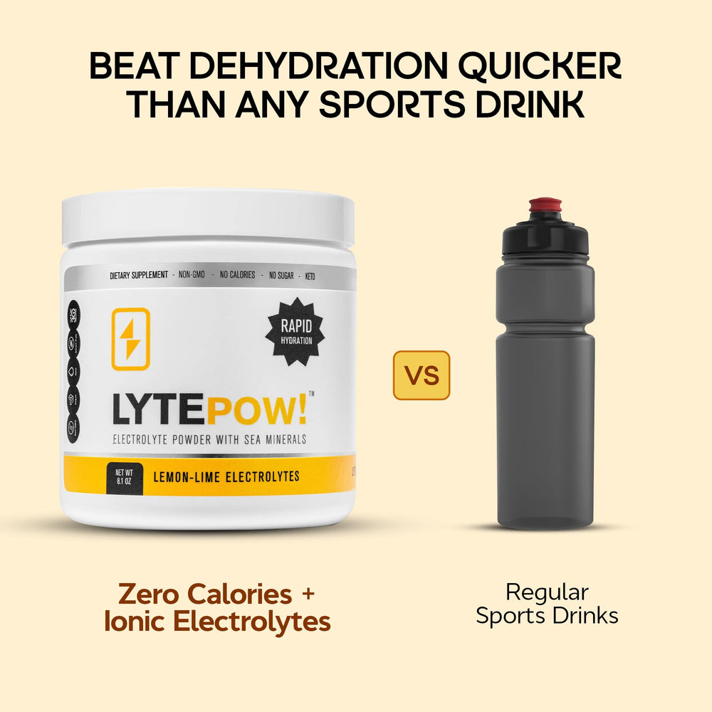 LyteLine lemon-lime tub packaging highlighting zero calories and no sugar