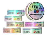LyvWel 125mg caffeine energy pouch close-up for quick focus and sustained energy.
