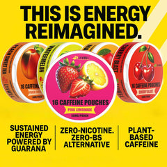 LyvWel 5-Pack can image shows 16 pouches per can for steady energy.