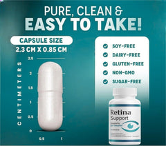 180-count bottle of RetinaSupport eye vitamin capsules