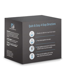 Tablets removing odor, discoloration and stains from dental appliances