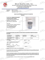 Third-party lab testing results for Maac10 NMN