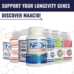 Cellular energy support and NAD+ benefits illustration