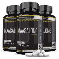 Justified Laboratories Maasalong Advanced Men's Health 60 Capsules 3-Pack bottle front