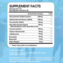 Back label showing supplement facts