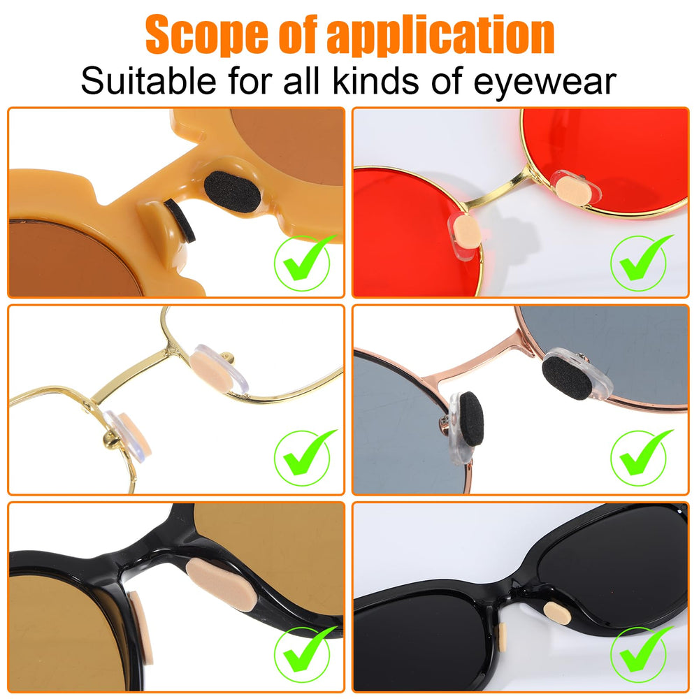 Three shapes of EVA foam nose pads (oval, teardrop, and D-shape) included