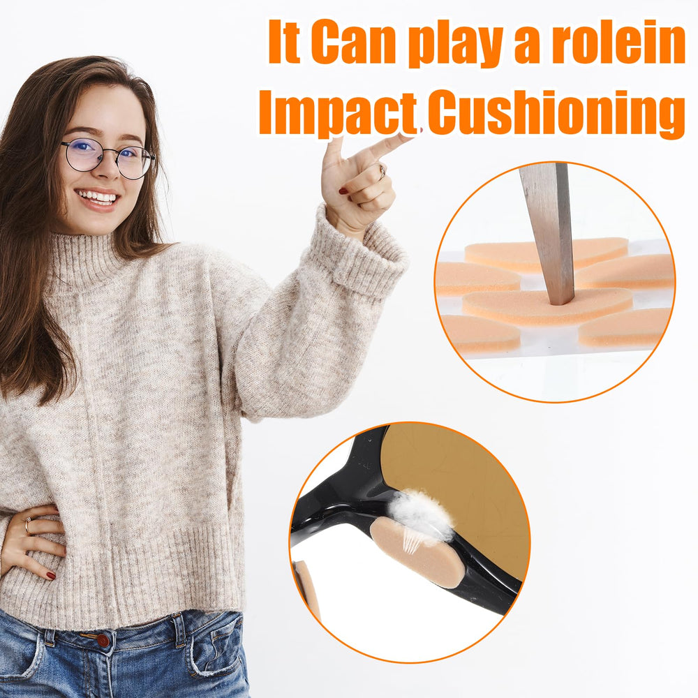 D-shape nose pads in skin color made from EVA foam