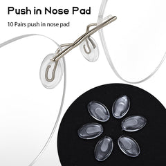 Pack of 10 pairs of silicone nose pads for eyewear
