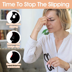 Nose pads attached to eyeglasses for comfortable wear