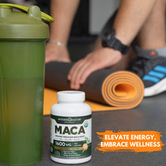 Maca root capsules for natural energy and hormonal support