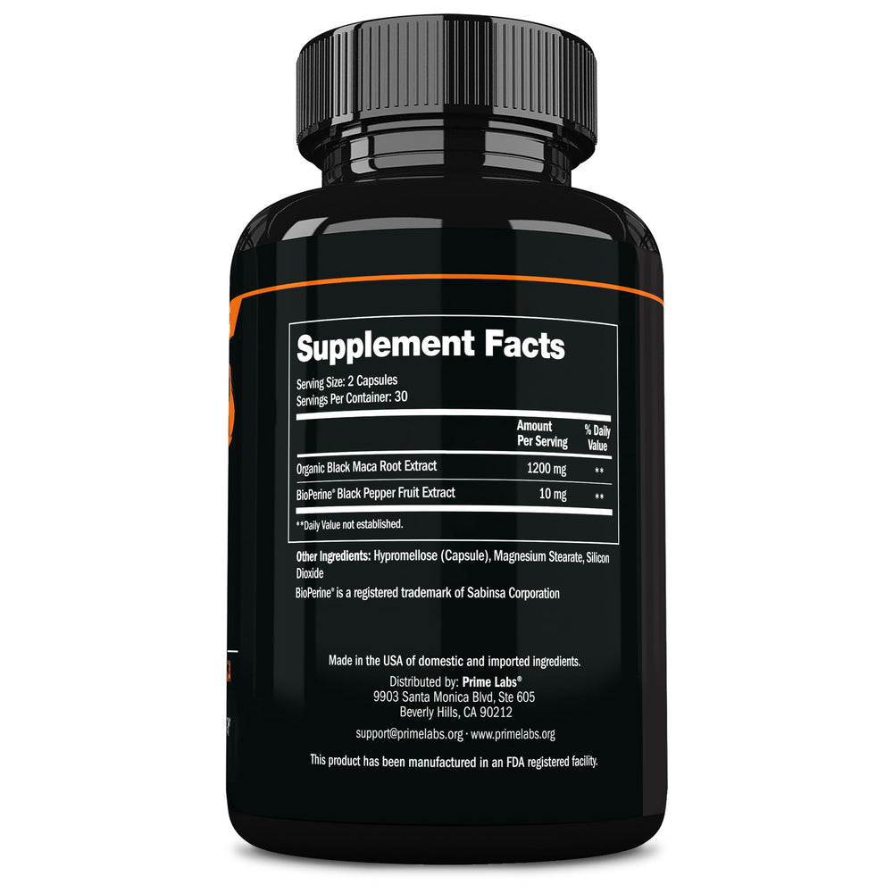 Maca energy supplement for men and women