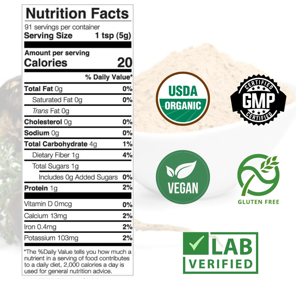 Black maca powder added to a smoothie