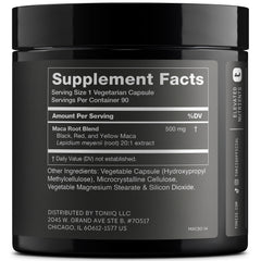 Capsule containing red maca root extract