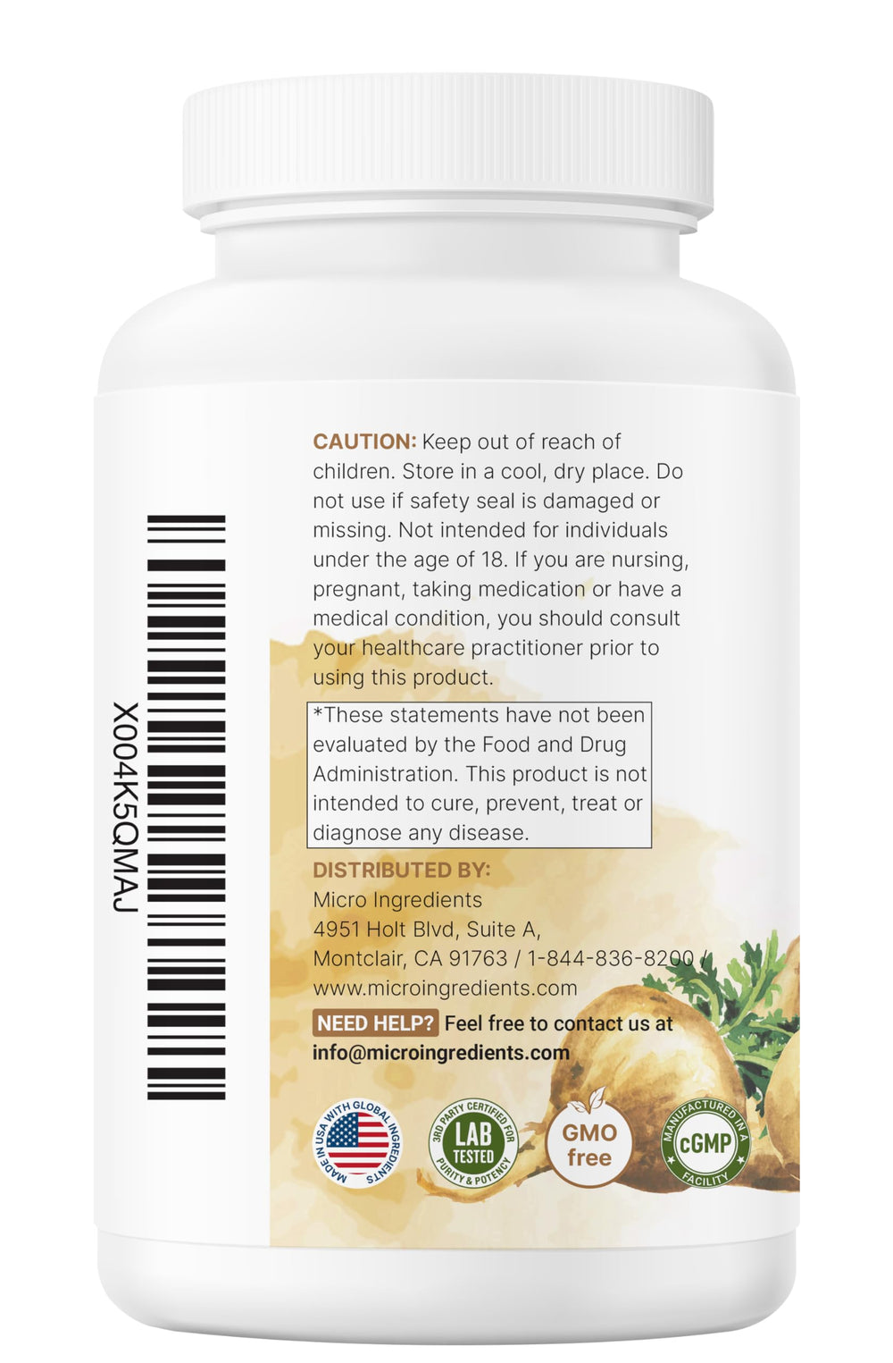 Product packaging with third-party lab testing seal
