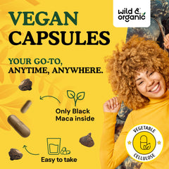 Maca root powder ingredients infographic