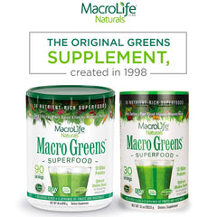 Gift-ready packaging of Macro Greens powder