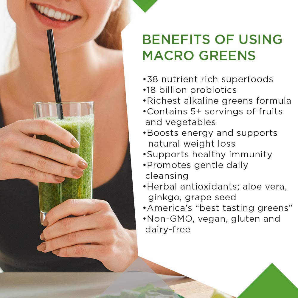 Plant enzyme blend in Macro Greens powder