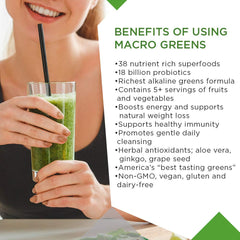 Plant enzyme blend in Macro Greens powder