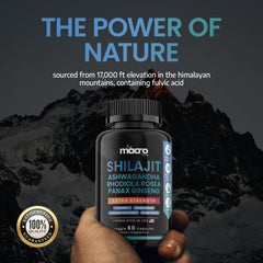 Ashwaganda Shilajit ingredients in Macro Vital
