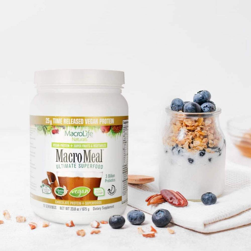 MacroLife Naturals MacroMeal Spirulina Chlorella Spinach Beet antioxidant boost.