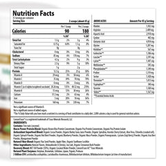 MacroMeal Vanilla packaging with greens and ingredients