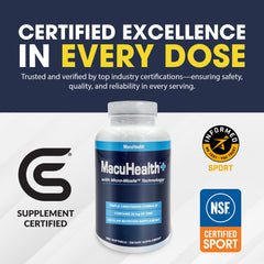 Macuhealth Plus+ packaging and 90-day supply label