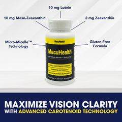 Graphic illustrating the carotenoid components and eye health focus
