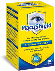 Macushield 90 capsules back nutrition panel