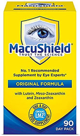 Macushield Eye Supplement bottle and box with 90 capsules