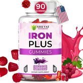 Bottle of Made in USA 90 Iron Gummies for Women, Men and Kids – grape flavor