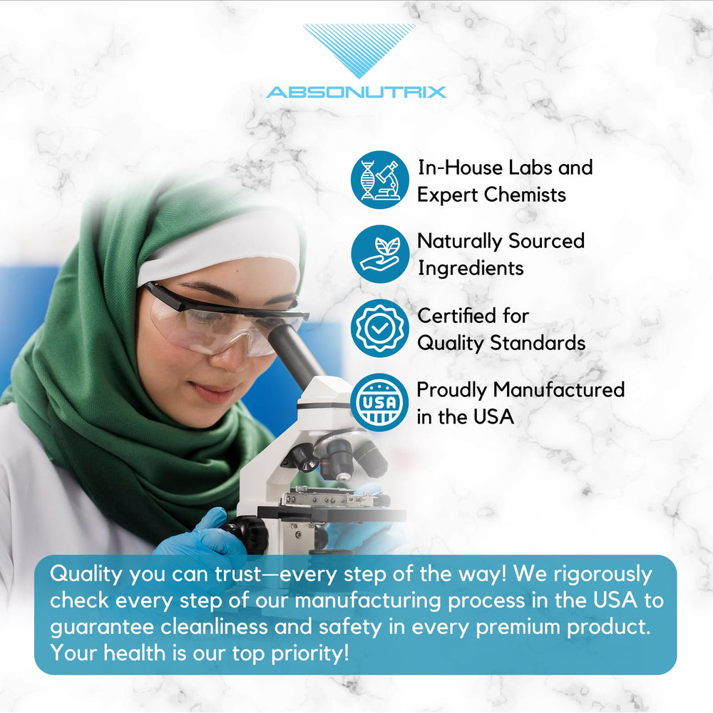 Badge indicating Made in USA GMP-certified facility