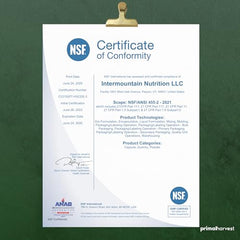 Made in USA GMP-certified facility label