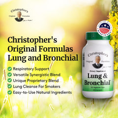 Made in USA label indicating quality for the lung formula