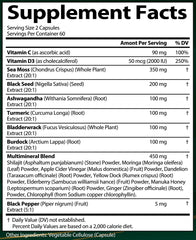 Made in USA Sea Moss Capsules label