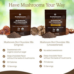 USA-made vegan, gluten-free, non-GMO hot chocolate packaging badge