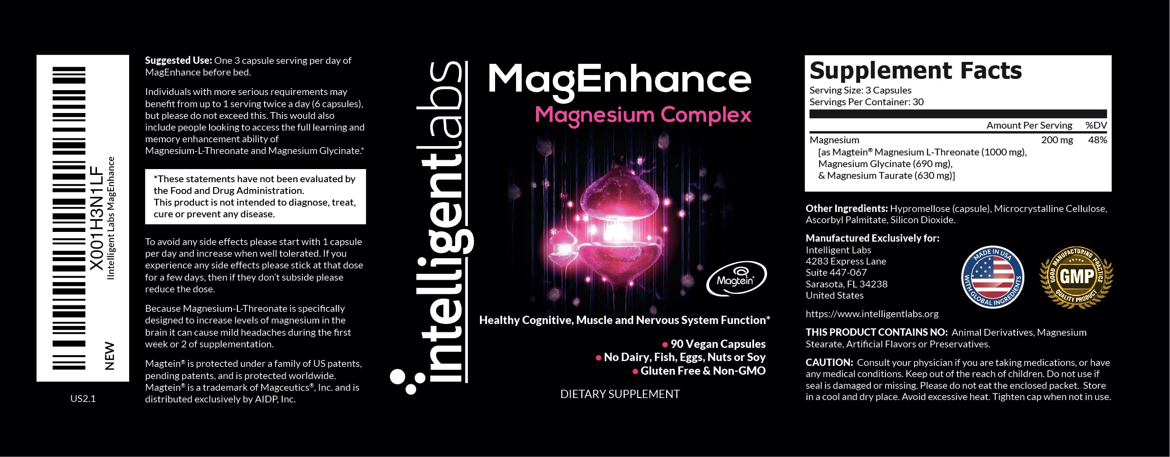 Easy-to-swallow vegetarian capsules for MagEnhance Easy-to-swallow vegetarian capsules for MagEnhance