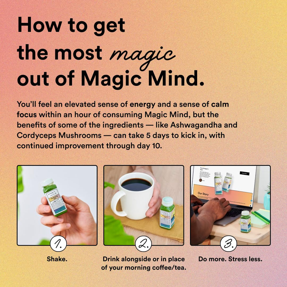 Product packaging box and 30-pack display for Magic Mind