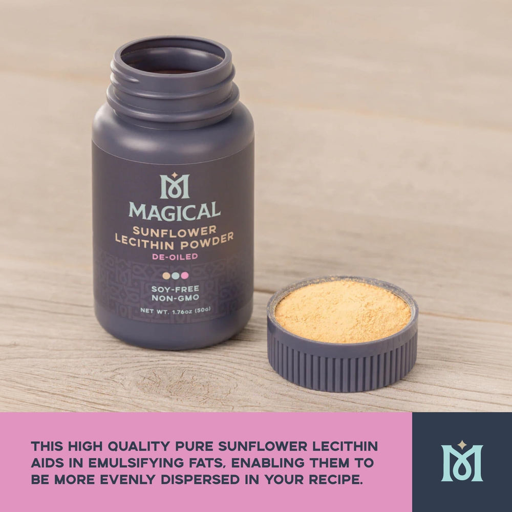 Emulsified butter and oil with sunflower lecithin powder