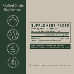 Graphic illustrating bone health benefits of magnesium glycinate