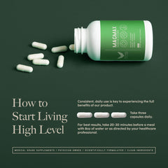 MagMax bottle highlighting sleep support benefits