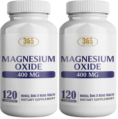 Magnesium 400mg high-potency supplement bottle label