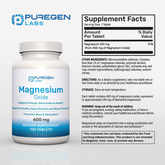 Magnesium 400mg tablets - 120 count