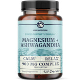 Magnesium Ashwagandha bottle with 120 count capsules