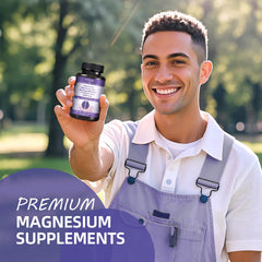 Product packaging box for Magnesium Glycinate & Ashwagandha supplement