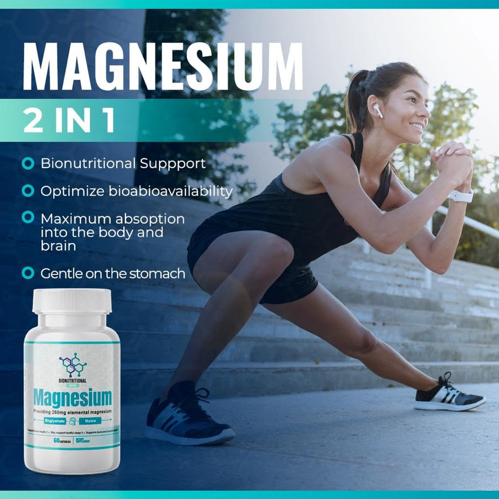 Bone and muscle support graphic for magnesium supplement