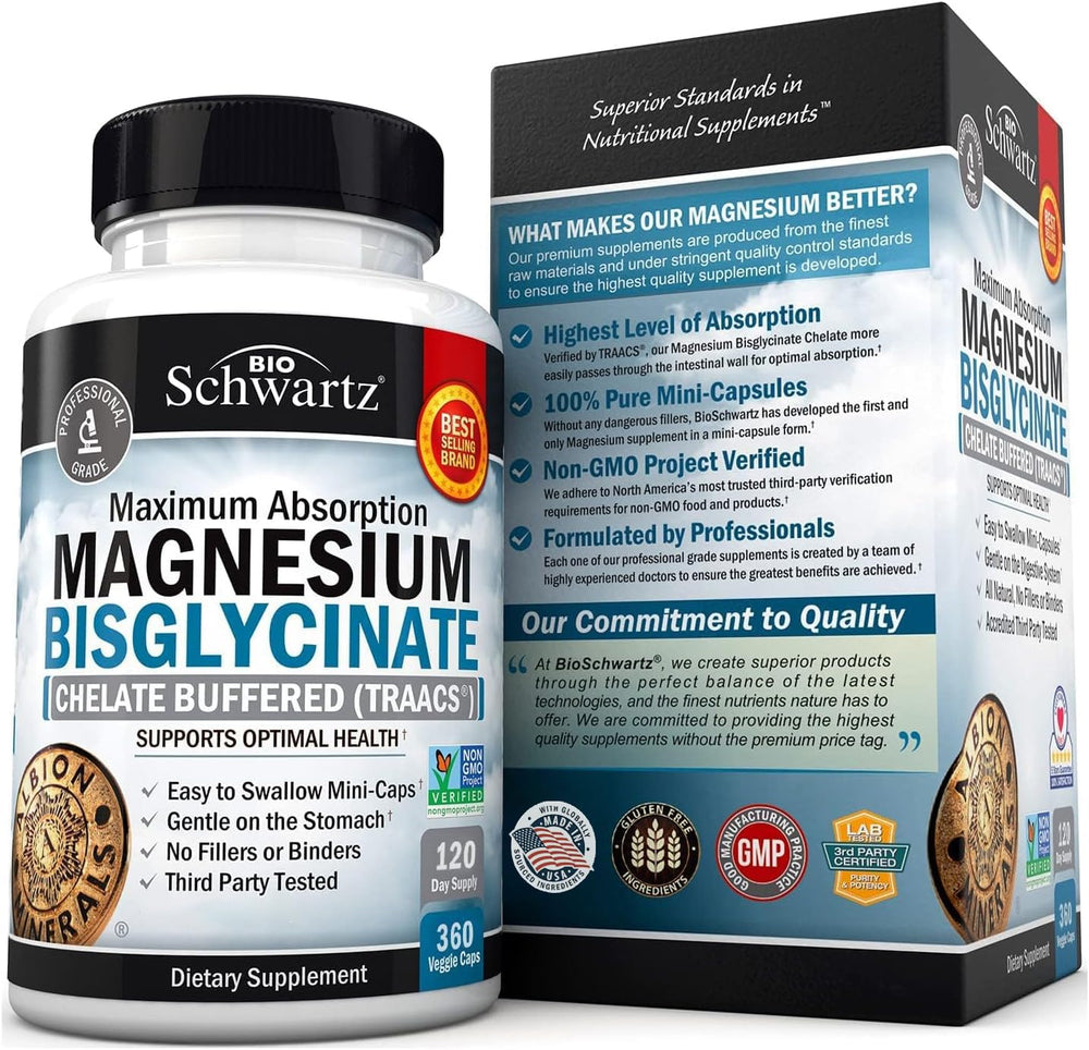 Magnesium bisglycinate supporting muscle, bone and joint health