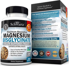 Magnesium bisglycinate supporting muscle, bone and joint health