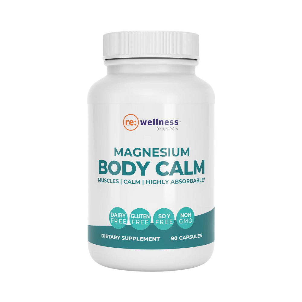 Magnesium Body Calm bottle featuring JJ Virgin label
